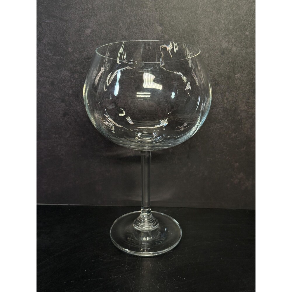 Vintage Balloon Wine Glass Crystal Stemware Large Round Bowl 7.5"